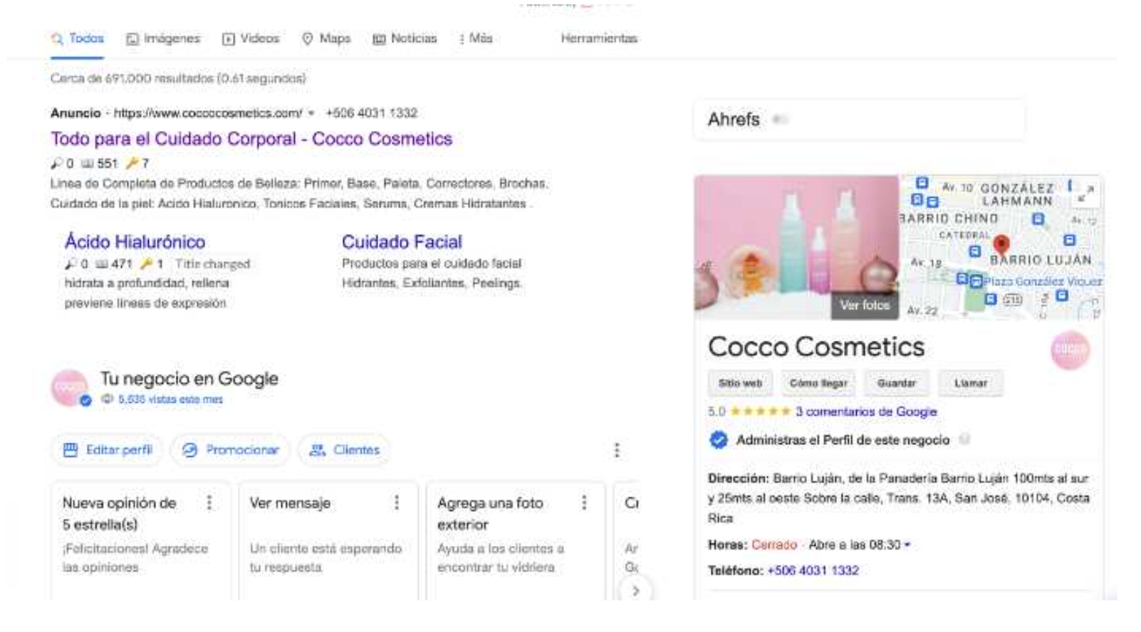 Local SEO Cocco Cosmetics